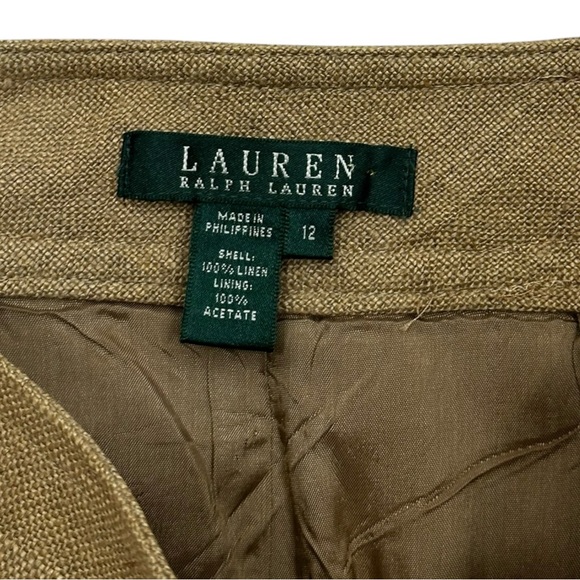Lauren Ralph Lauren Tan Linen Skirt - Womens Size 12 *see description* - Picture 6 of 8